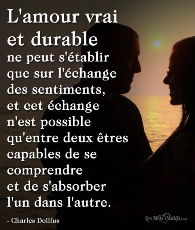 L Amour Vrai Et Durable Les Mots Positifs Com